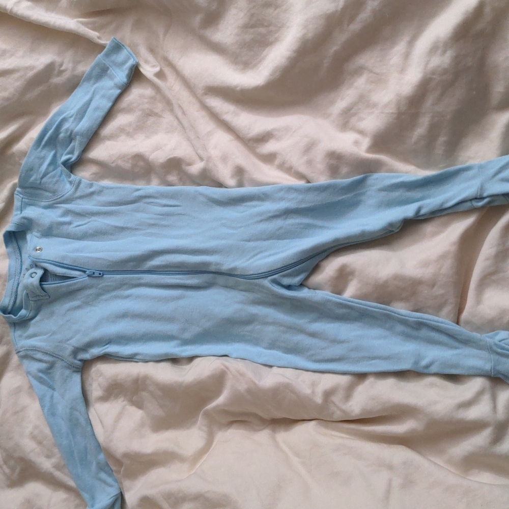 $7/2 Primary Organic Cotton Footed Zipup Onesie 9-12mon